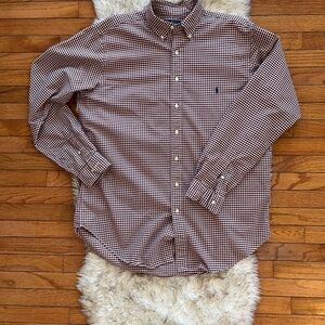 Ralph Lauren Maroon Checkered Shirt